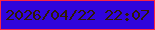 文字の大きさ：2、枠の色：fa2444、背景の色：3104dc、文字の色：321a03 無料ブログパーツのブログ時計