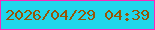 文字の大きさ：3、枠の色：fa27bb、背景の色：20d6eb、文字の色：965508 無料ブログパーツのブログ時計