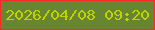 文字の大きさ：5、枠の色：fa292c、背景の色：688631、文字の色：c2d100 無料ブログパーツのブログ時計
