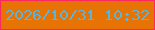 文字の大きさ：3、枠の色：fa2962、背景の色：e87305、文字の色：59b5dc 無料ブログパーツのブログ時計