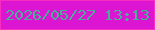 文字の大きさ：2、枠の色：fa2dc1、背景の色：dc15d3、文字の色：4aad9a 無料ブログパーツのブログ時計