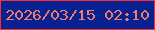 文字の大きさ：4、枠の色：fa2f2d、背景の色：072193、文字の色：f17a6a 無料ブログパーツのブログ時計