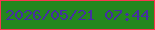 文字の大きさ：1、枠の色：fa364f、背景の色：24871e、文字の色：462ea3 無料ブログパーツのブログ時計