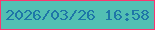 文字の大きさ：1、枠の色：fa366f、背景の色：52bfb3、文字の色：1e76a7 無料ブログパーツのブログ時計