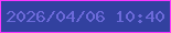 文字の大きさ：1、枠の色：fa38ff、背景の色：32419f、文字の色：6c6ad9 無料ブログパーツのブログ時計