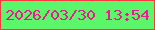 文字の大きさ：5、枠の色：fa393f、背景の色：5cf66a、文字の色：ef1990 無料ブログパーツのブログ時計