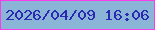 文字の大きさ：5、枠の色：fa3cea、背景の色：8bb5d7、文字の色：2b28b1 無料ブログパーツのブログ時計
