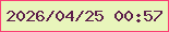 文字の大きさ：3、枠の色：fa3d74、背景の色：e8f5bb、文字の色：5c1f4a 無料ブログパーツのブログ時計