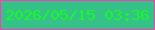 文字の大きさ：3、枠の色：fa3db7、背景の色：35c187、文字の色：18fa27 無料ブログパーツのブログ時計