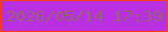 文字の大きさ：3、枠の色：fa3e0d、背景の色：b930e2、文字の色：966171 無料ブログパーツのブログ時計