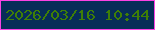文字の大きさ：1、枠の色：fa42e4、背景の色：072d58、文字の色：3f7f06 無料ブログパーツのブログ時計