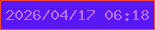 文字の大きさ：2、枠の色：fa4731、背景の色：5917f6、文字の色：b56dfb 無料ブログパーツのブログ時計