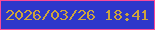 文字の大きさ：3、枠の色：fa4999、背景の色：2e37ca、文字の色：cda43c 無料ブログパーツのブログ時計
