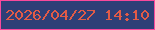 文字の大きさ：5、枠の色：fa499c、背景の色：2f3f77、文字の色：e25b47 無料ブログパーツのブログ時計