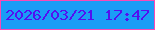 文字の大きさ：1、枠の色：fa49b6、背景の色：1a9df6、文字の色：5310f0 無料ブログパーツのブログ時計