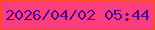 文字の大きさ：3、枠の色：fa4b1a、背景の色：fa3d7d、文字の色：54088b 無料ブログパーツのブログ時計