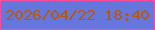 文字の大きさ：1、枠の色：fa4b9c、背景の色：6577dc、文字の色：b75810 無料ブログパーツのブログ時計