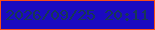 文字の大きさ：3、枠の色：fa4c16、背景の色：1b0ac0、文字の色：183756 無料ブログパーツのブログ時計