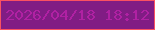 文字の大きさ：2、枠の色：fa5161、背景の色：811c84、文字の色：b021a3 無料ブログパーツのブログ時計
