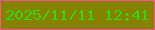 文字の大きさ：1、枠の色：fa5391、背景の色：868200、文字の色：33d90c 無料ブログパーツのブログ時計