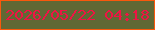 文字の大きさ：1、枠の色：fa580c、背景の色：616834、文字の色：ef1444 無料ブログパーツのブログ時計