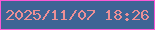 文字の大きさ：2、枠の色：fa58d6、背景の色：3e6495、文字の色：ec8f96 無料ブログパーツのブログ時計