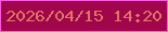 文字の大きさ：3、枠の色：fa59e1、背景の色：a1064d、文字の色：dd7860 無料ブログパーツのブログ時計