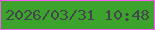 文字の大きさ：4、枠の色：fa5bf8、背景の色：3ca42c、文字の色：43464a 無料ブログパーツのブログ時計