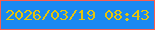 文字の大きさ：3、枠の色：fa5d4e、背景の色：1a89f1、文字の色：e5c40c 無料ブログパーツのブログ時計