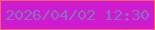 文字の大きさ：5、枠の色：fa5f6d、背景の色：ce1bd0、文字の色：8b70bd 無料ブログパーツのブログ時計