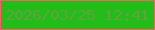 文字の大きさ：4、枠の色：fa6264、背景の色：23bd19、文字の色：65a140 無料ブログパーツのブログ時計