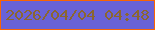 文字の大きさ：2、枠の色：fa6403、背景の色：6962d7、文字の色：8b6630 無料ブログパーツのブログ時計