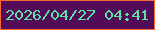 文字の大きさ：4、枠の色：fa6931、背景の色：520c57、文字の色：60e0a3 無料ブログパーツのブログ時計