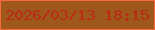 文字の大きさ：5、枠の色：fa693c、背景の色：9f581b、文字の色：ba2a14 無料ブログパーツのブログ時計