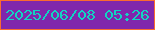文字の大きさ：2、枠の色：fa6b2f、背景の色：8027ac、文字の色：11d4c2 無料ブログパーツのブログ時計
