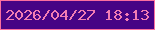 文字の大きさ：4、枠の色：fa6f9f、背景の色：460485、文字の色：f37db4 無料ブログパーツのブログ時計