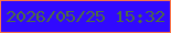 文字の大きさ：1、枠の色：fa7448、背景の色：3109fe、文字の色：4e6b42 無料ブログパーツのブログ時計