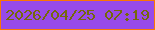 文字の大きさ：5、枠の色：fa7603、背景の色：974aea、文字の色：75680b 無料ブログパーツのブログ時計