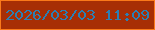 文字の大きさ：5、枠の色：fa791a、背景の色：a72e05、文字の色：2c7fb3 無料ブログパーツのブログ時計