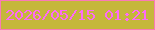 文字の大きさ：2、枠の色：fa7ab7、背景の色：c5b73b、文字の色：fe6bf6 無料ブログパーツのブログ時計