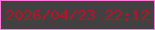 文字の大きさ：4、枠の色：fa7cd8、背景の色：444042、文字の色：b0172b 無料ブログパーツのブログ時計