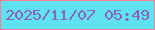 文字の大きさ：4、枠の色：fa7e95、背景の色：5ee2f0、文字の色：8e60ba 無料ブログパーツのブログ時計