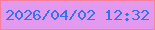 文字の大きさ：2、枠の色：fa7f9c、背景の色：e399ed、文字の色：3572ed 無料ブログパーツのブログ時計