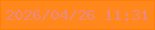 文字の大きさ：1、枠の色：fa8009、背景の色：ff871c、文字の色：ea8984 無料ブログパーツのブログ時計