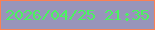 文字の大きさ：3、枠の色：fa8054、背景の色：9895ba、文字の色：4bf35f 無料ブログパーツのブログ時計