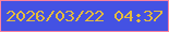 文字の大きさ：5、枠の色：fa839e、背景の色：4452e3、文字の色：e4bb3d 無料ブログパーツのブログ時計