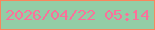 文字の大きさ：2、枠の色：fa865d、背景の色：93cda6、文字の色：fa719a 無料ブログパーツのブログ時計
