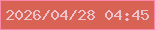 文字の大きさ：4、枠の色：fa87a9、背景の色：d86254、文字の色：ecc3cd 無料ブログパーツのブログ時計