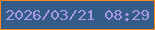 文字の大きさ：3、枠の色：fa881e、背景の色：335c87、文字の色：a998e7 無料ブログパーツのブログ時計