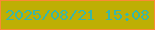 文字の大きさ：1、枠の色：fa8a35、背景の色：beaf04、文字の色：39b6a8 無料ブログパーツのブログ時計